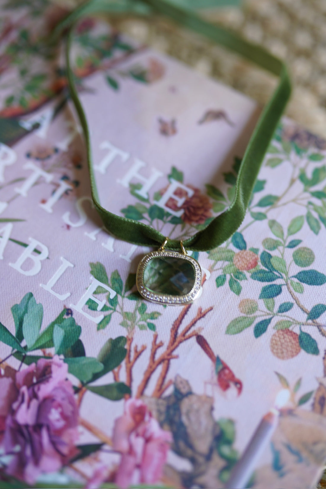 Thyme Velvet & Thyme Drop Choker