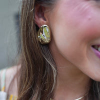 Golden Abstract studs