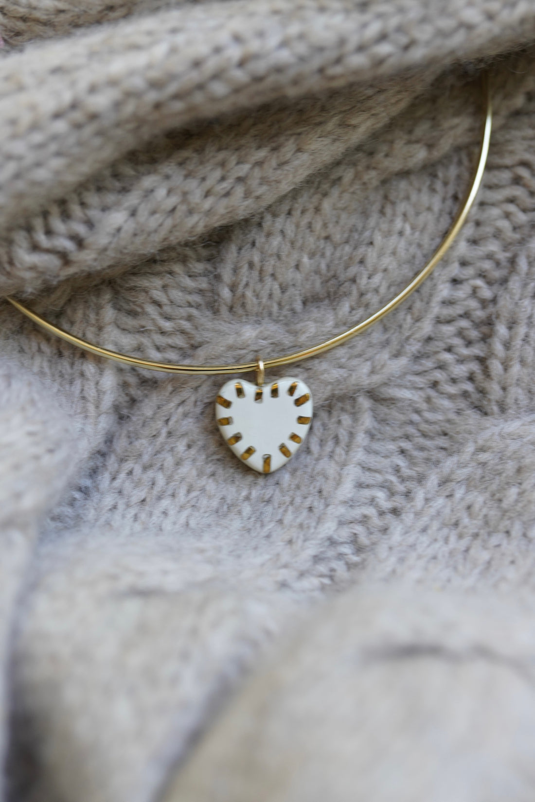 Heart Horn and Brass Charm