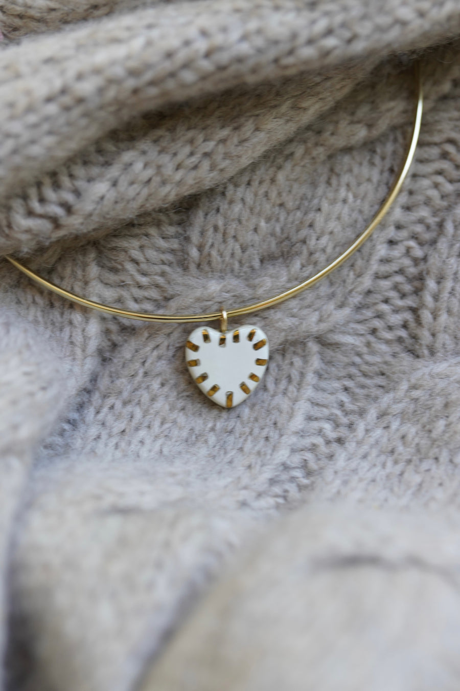 Heart Horn and Brass Charm