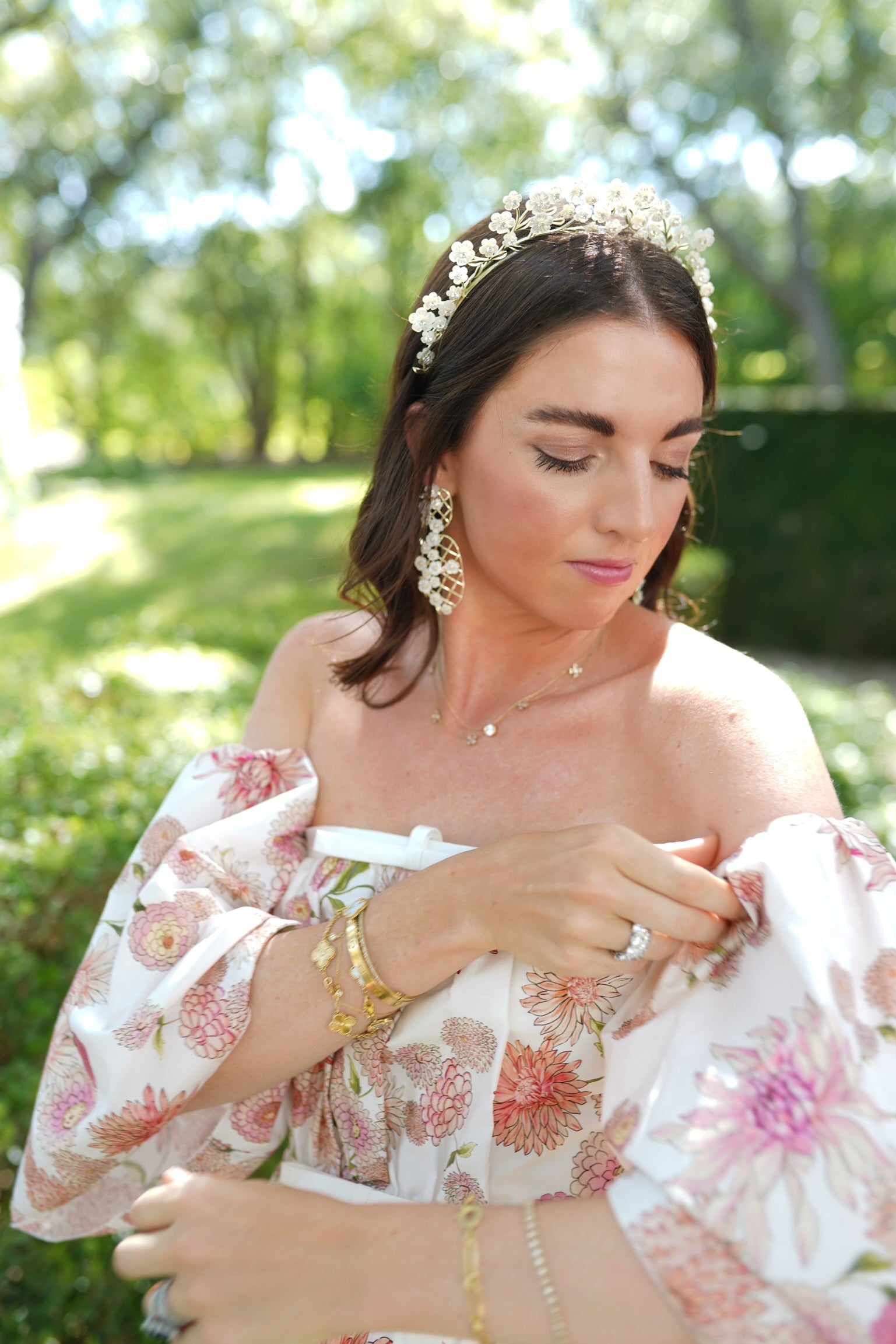 Mother of Pearl Chinoiserie Crown