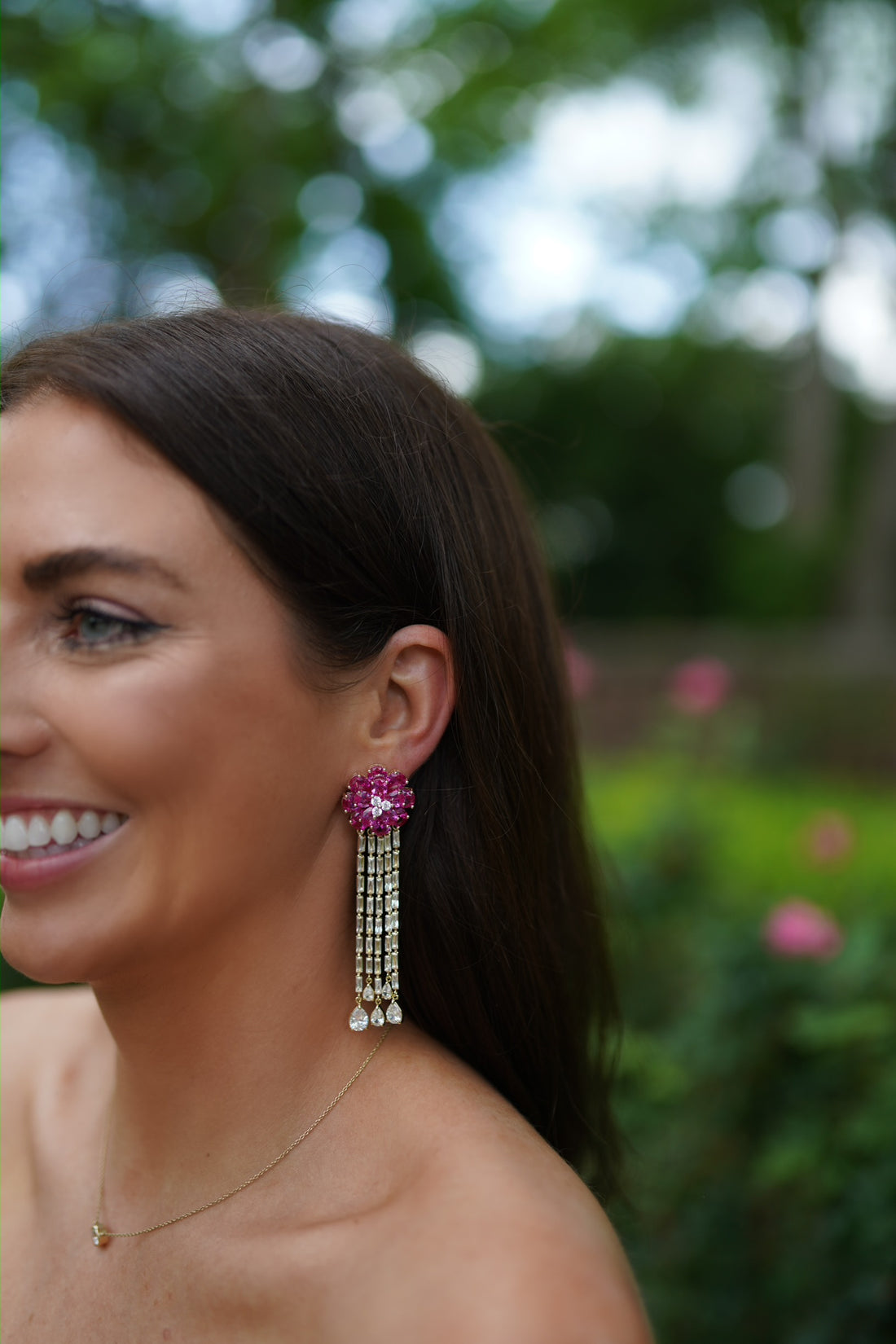 Pink Bougainvillea  + Embellished Tassels