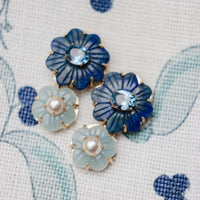 Aquamarine & Lapis Flower Drops