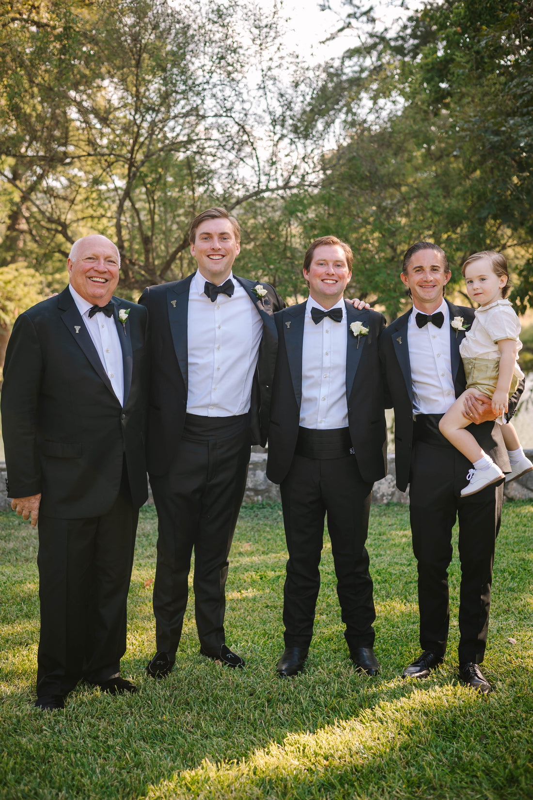 Alexander Mother of Pearl Flower Studs + Cufflinks Set