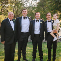 Alexander Mother of Pearl Flower Studs + Cufflinks Set