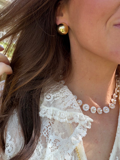 Mother of Pearl Wildflower Necklace