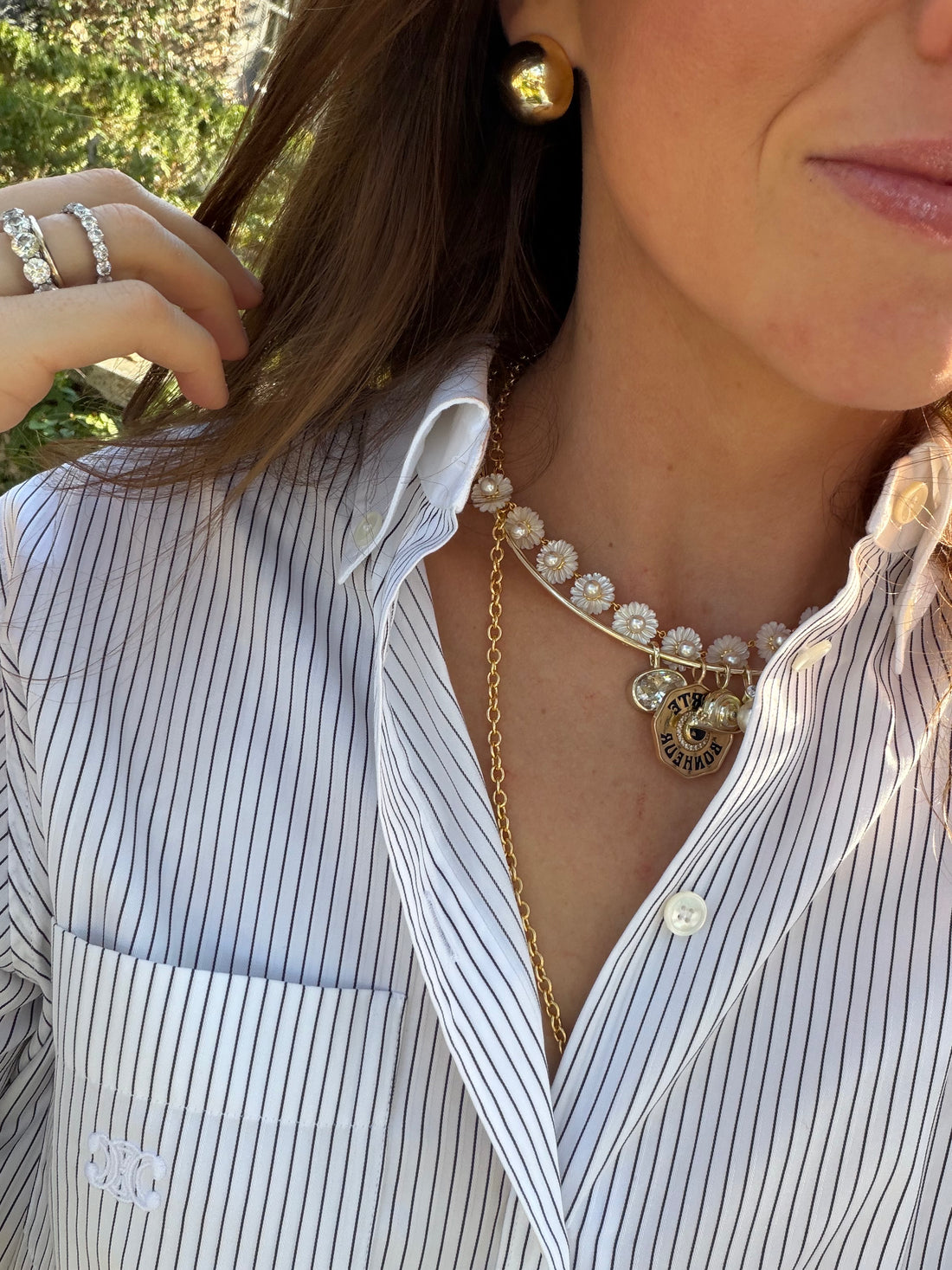 Mother of Pearl Wildflower Necklace