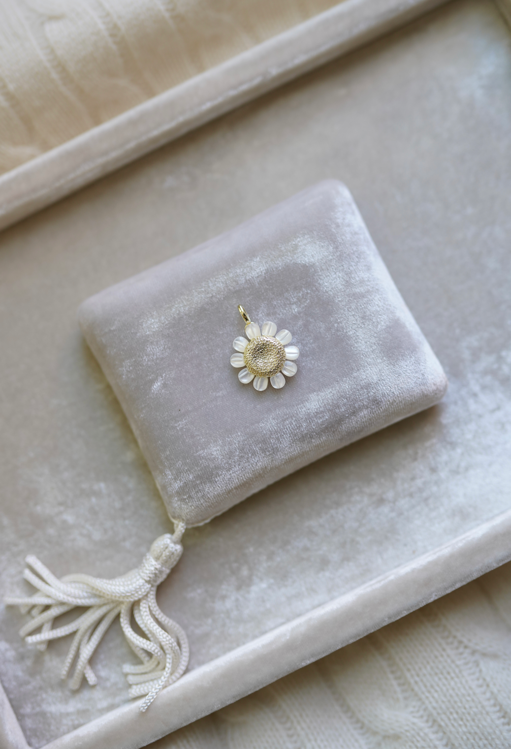 Mother of Pearl Daisy Charm