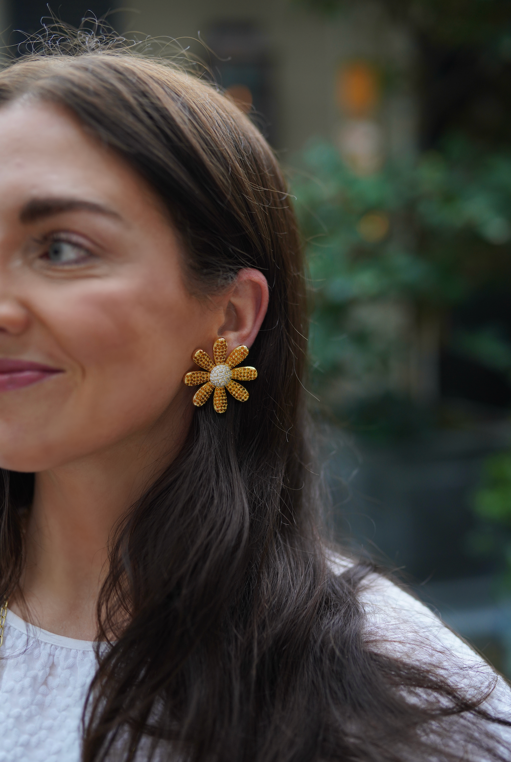 Canary Daisy Studs