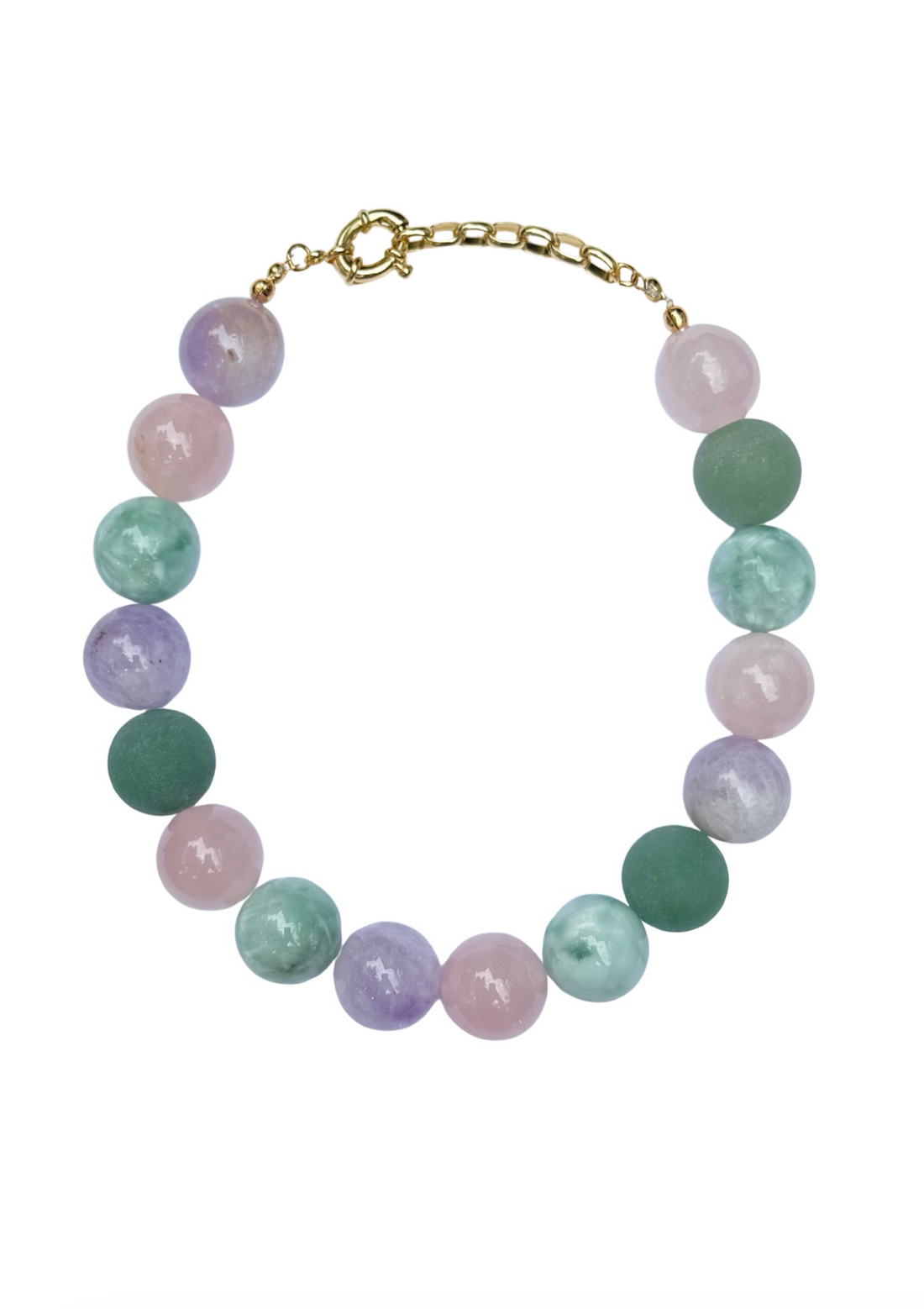 Amalfi Gemstone Bubblegum Necklace