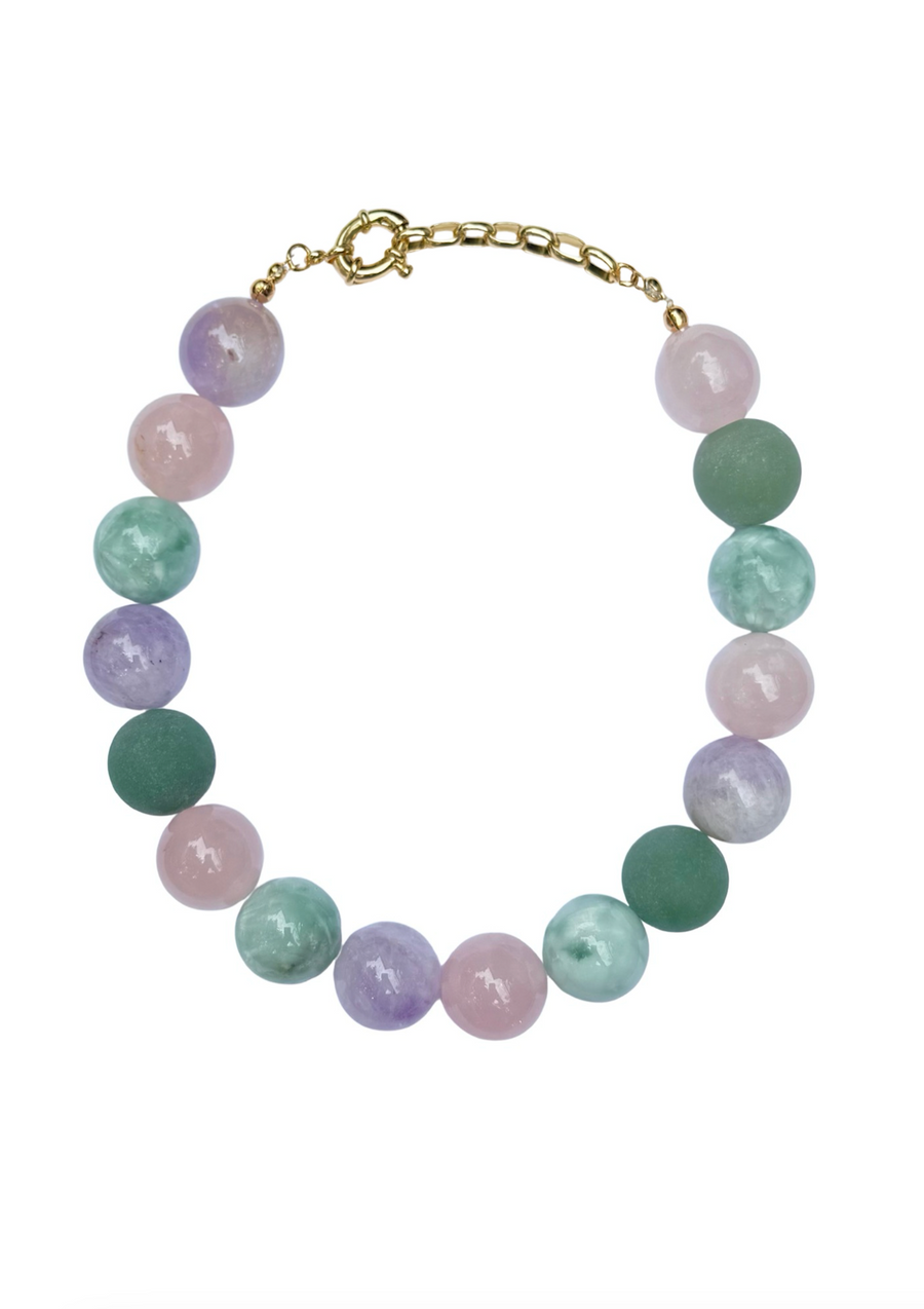 Amalfi Gemstone Bubblegum Necklace