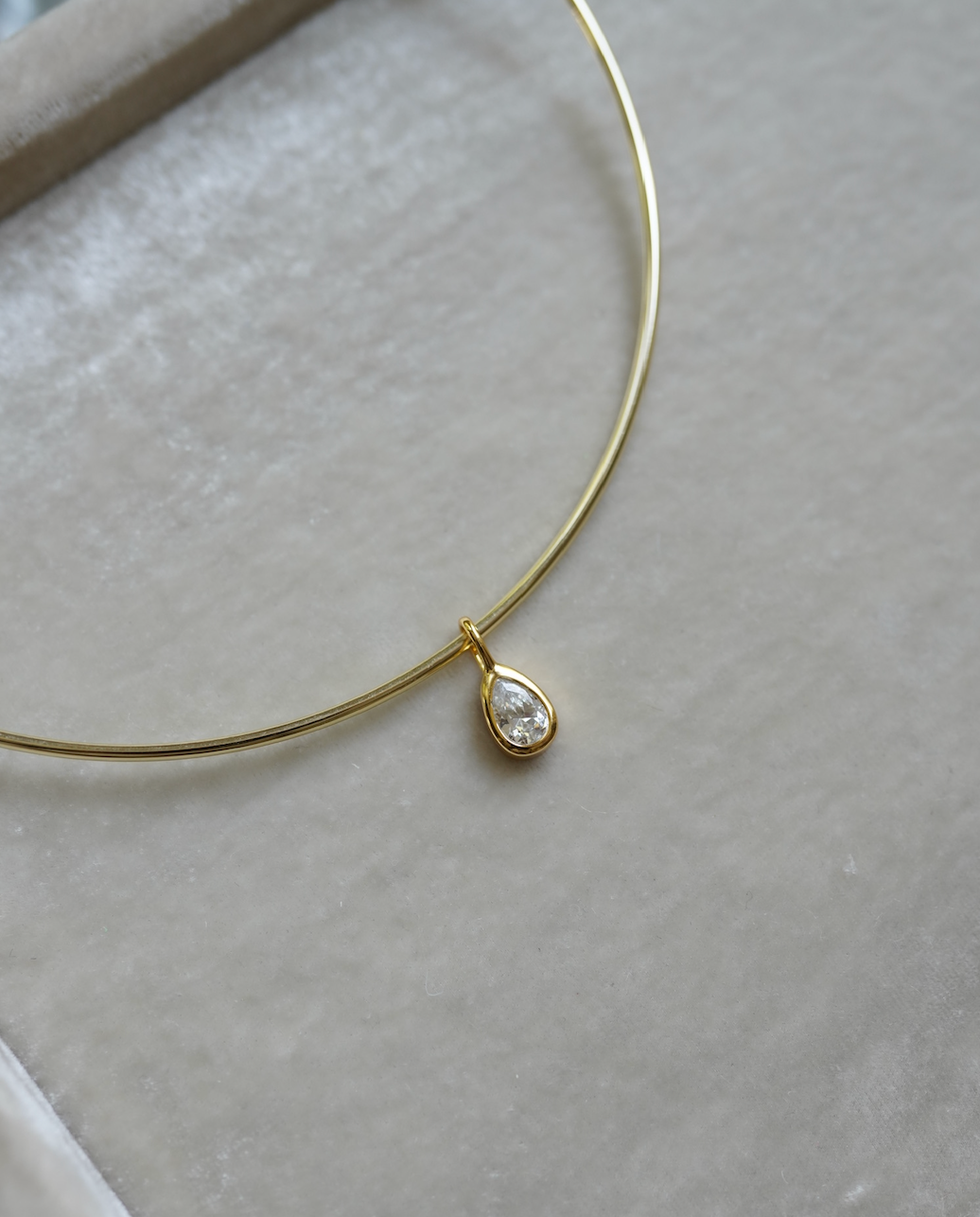 Teardrop Bezel Charm