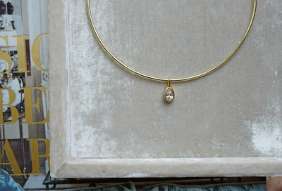 Teardrop Bezel Charm