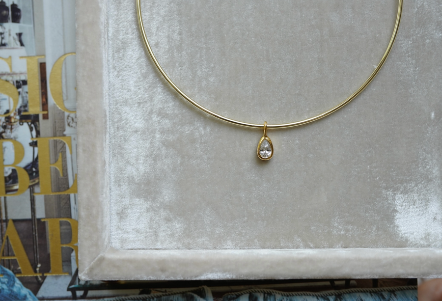 Teardrop Bezel Charm