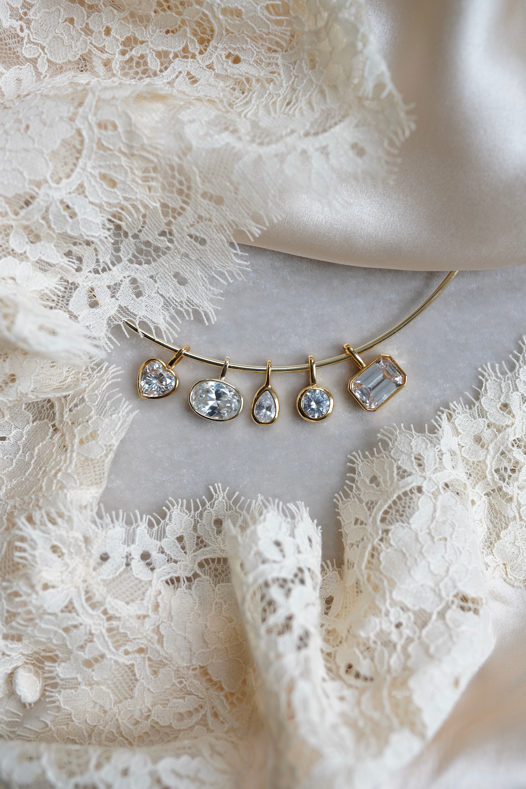 Bezel Heart Charm