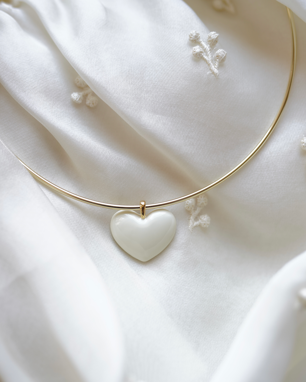 Ivory Heart Charm
