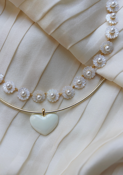 Mother of Pearl Wildflower Necklace