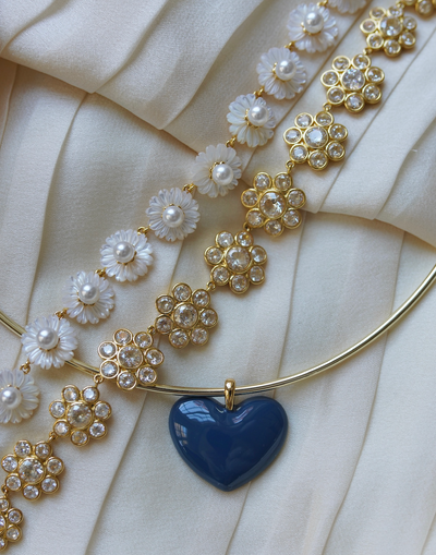 Mother of Pearl Wildflower Necklace