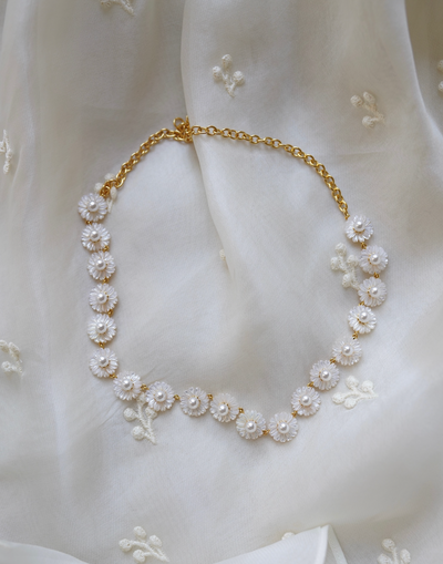 Mother of Pearl Wildflower Necklace