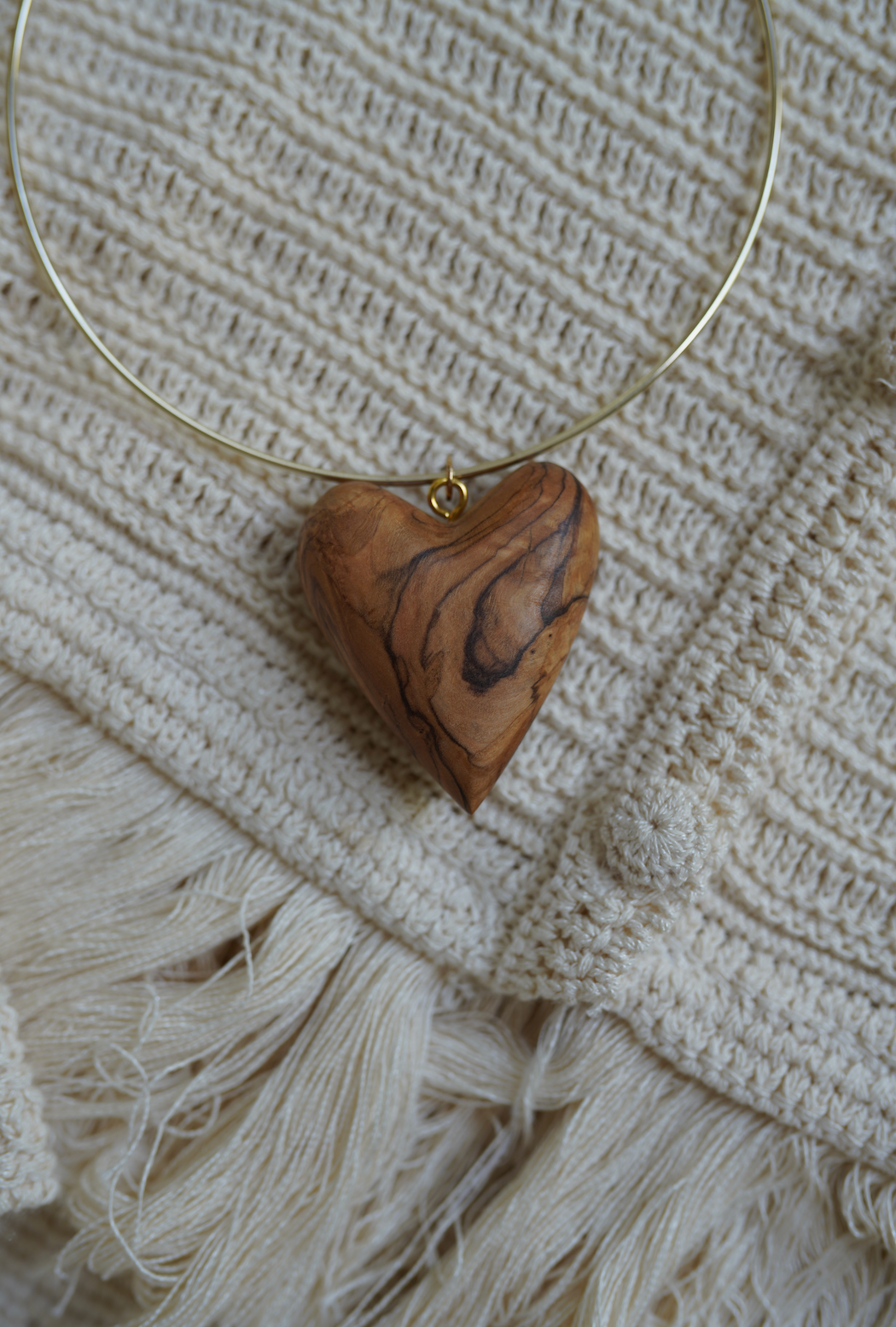 Wooden Heart Charm