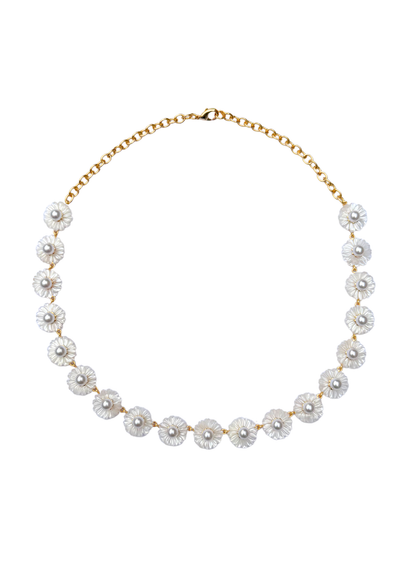 Mother of Pearl Wildflower Necklace