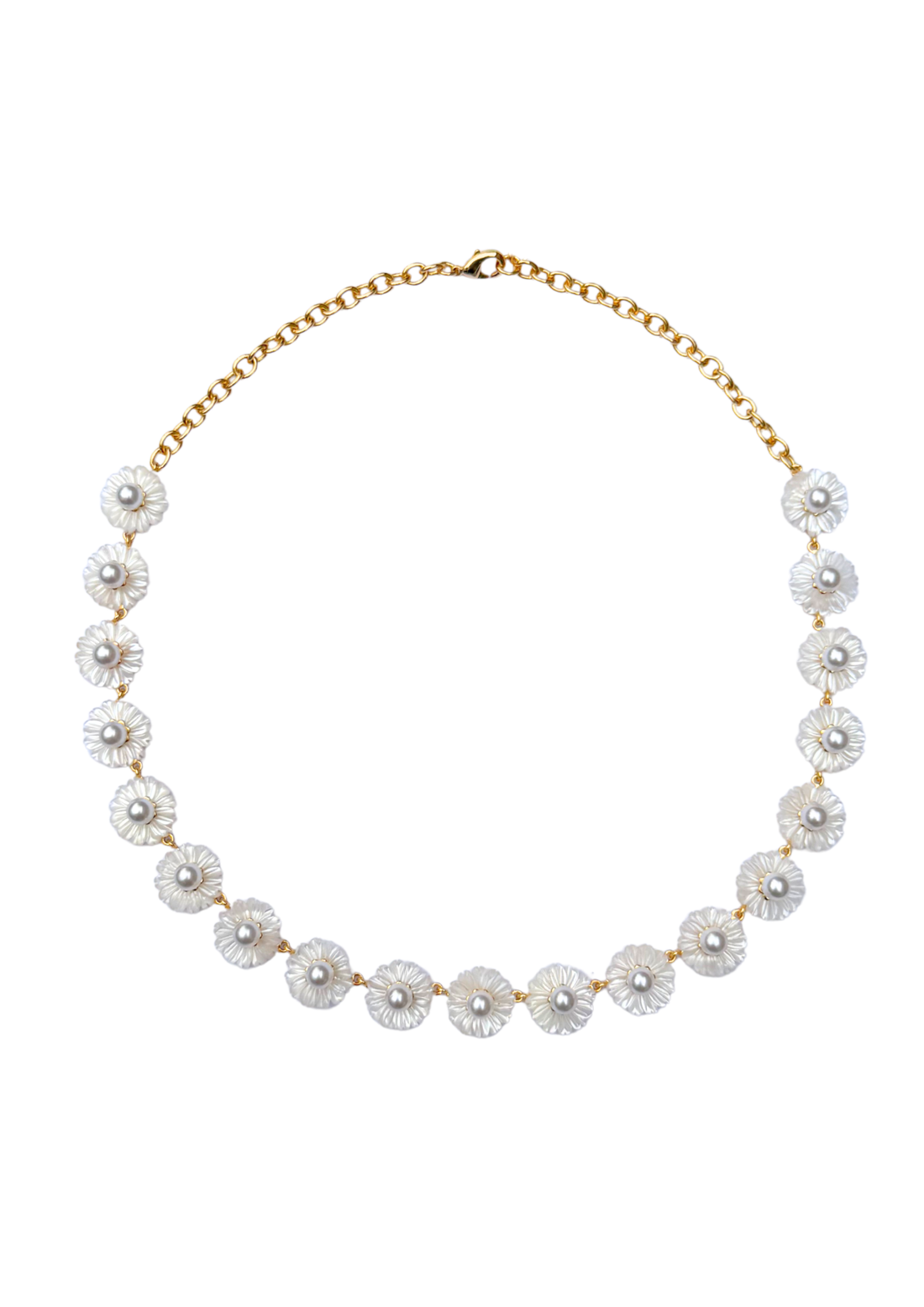 Mother of Pearl Wildflower Necklace