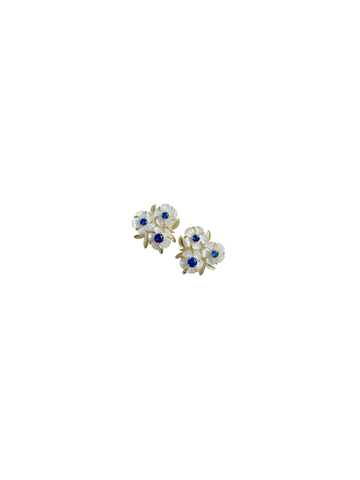 belgravia blue and white chinoiserie blossom stud