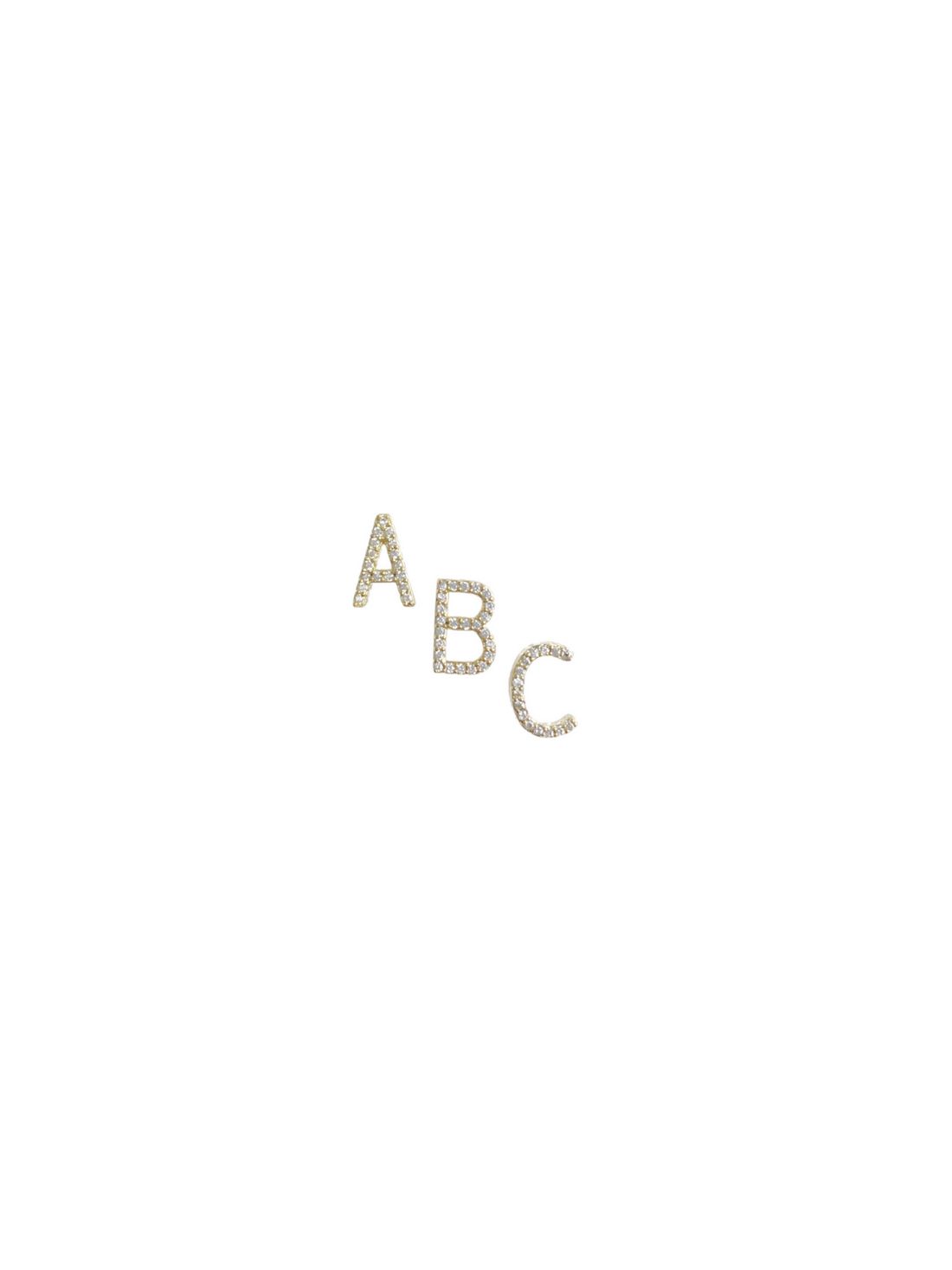 block embellished alphabet single stud