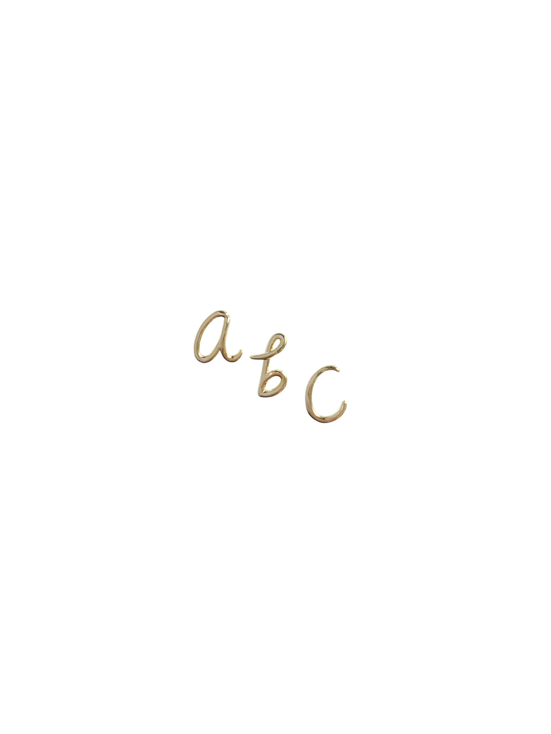 golden alphabet single stud