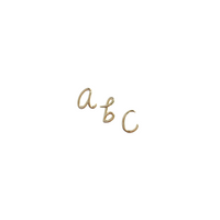 golden alphabet single stud