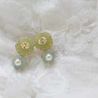Jade & Aquamarine Flower Drops