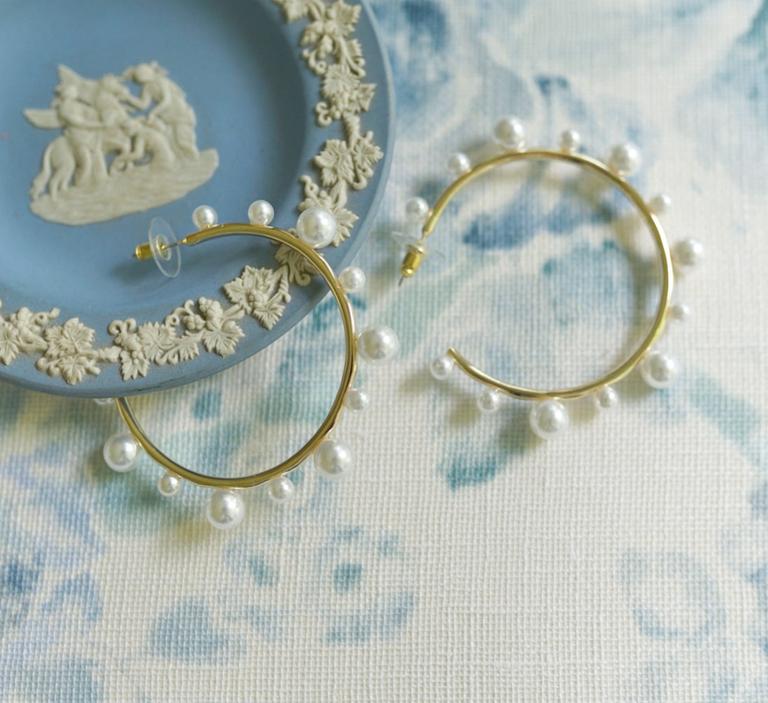 pearl hoops