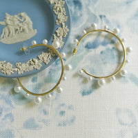 pearl hoops