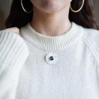 Mother of Pearl + London Blue Necklace