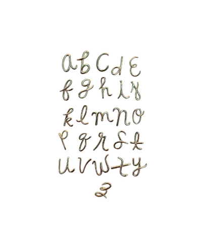 golden alphabet single stud