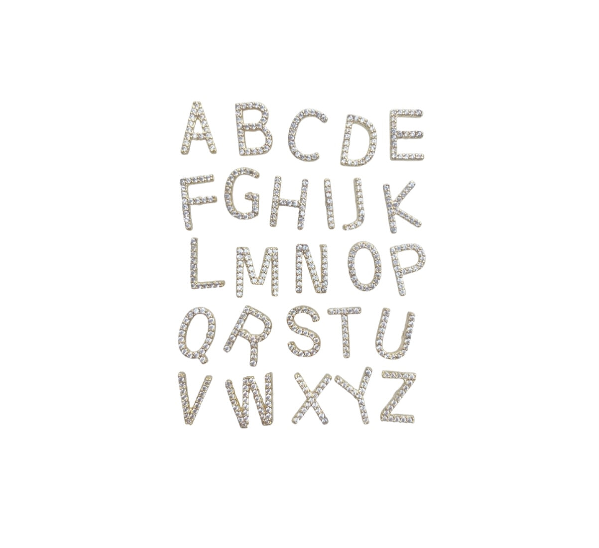 block embellished alphabet single stud