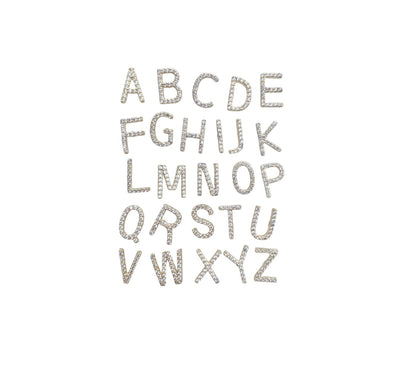 block embellished alphabet single stud