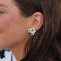 belgravia blue and white chinoiserie blossom stud