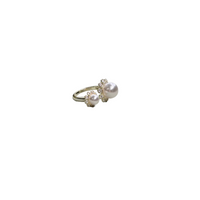 Pearl & Embellished Double Bubble ring